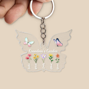 Grandma's Garden Personalized Keychain, Gift For Family - Keychains - GoDuckee