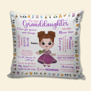 To My Grandkid, Gift For Grandkids, Personalized Square Pillow, Prince And Princess Kid Pillow 01HTTI170823HA - Pillow - GoDuckee