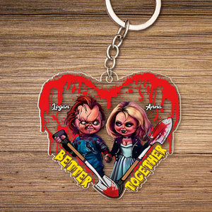 Better Together, Couple Gift, Personalized Keychain, Horror Couple Keychain 05OHTI291223 - Keychains - GoDuckee