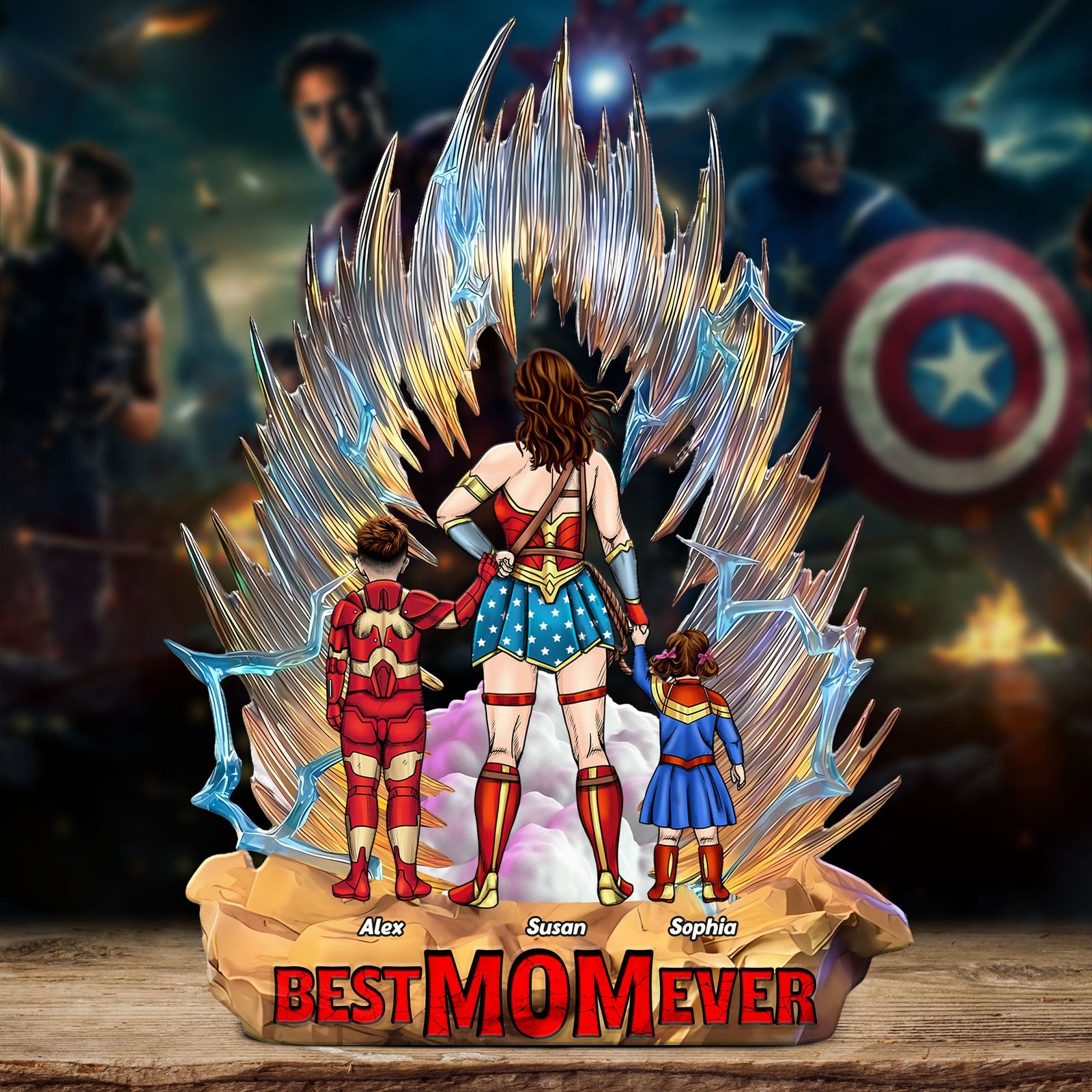 Personalized Gifts For Mom Acrylic Plaque, Best Mom Ever - Shaped Plaques - GoDuckee