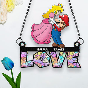 Personalized Gifts For Couple Suncatcher Ornament 04KADC010624 - Ornaments - GoDuckee