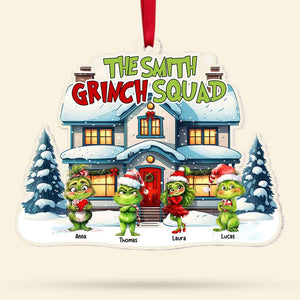 Personalized Christmas Gifts For Family Acrylic Ornament, Family Squad 03KATI010824 - Ornament - GoDuckee