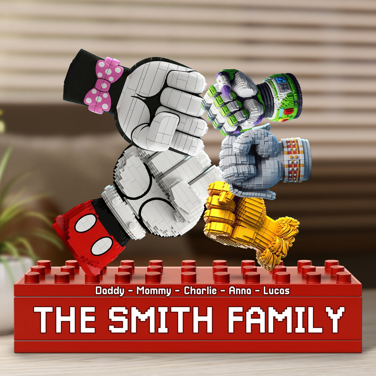 Cartoon Fist Bump Family Plaque - Personalized Gifts For Family 02ohti260525 - Shaped Plaques - GoDuckee