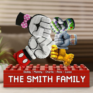 Cartoon Fist Bump Family Plaque - Personalized Gifts For Family 02ohti260525 - Shaped Plaques - GoDuckee