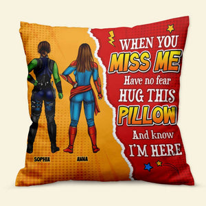 When You Miss Me, Gift For Daughter, Son, Personalized Pillow, Super Family Pillow 04HUTI291223PA - Pillow - GoDuckee