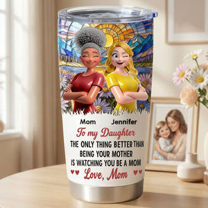 Mom And Daughter 20oz Tumbler - Personalized Gifts For Mother's Day Tumbler 01TOTI050226 - Tumbler Cup - GoDuckee