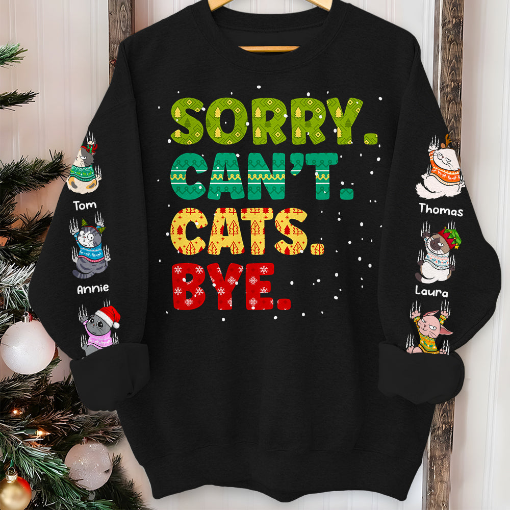 Sorry Can't Cats Bye, Personalized Shirt, Gift For Cat Lovers 01ACDT231023 - AOP Products - GoDuckee