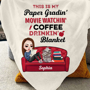 This Is My Paper Gradin, Teacher Personalized Blanket 03NTDT241223HH - Blanket - GoDuckee