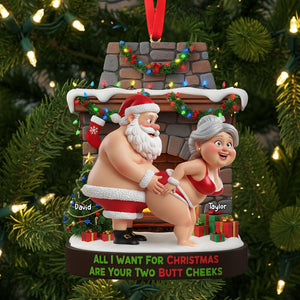 Naughty Old Gnome Couple Ornament - Personalized Gifts For Couple 03ohti230925 - Ornament - GoDuckee