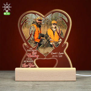 Till' The Deer Quit Roaming, I Will Always Love You, Couple Gift, Personalized Led Light, Custom Image Couple Led Light 01OHTI191223 - Led Night Light - GoDuckee