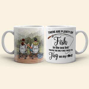 There're Plenty Of Fish In The Sea, Personalized White Mug, Gift For Couple - Coffee Mug - GoDuckee