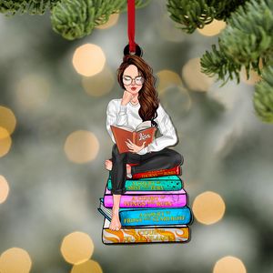 Book Lover- Personalized Ornament - Acrylic Custom Shape Ornament PW17-AONMT- 04huhi161122tm - Ornament - GoDuckee