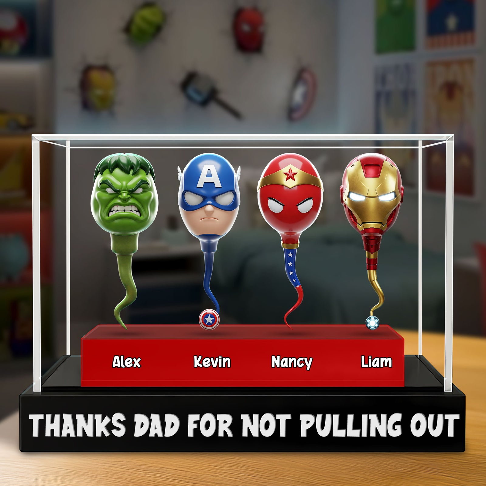Super Sperm Dad Plaque - Personalized Gifts For Dad 04ohti170525 - Shaped Plaques - GoDuckee