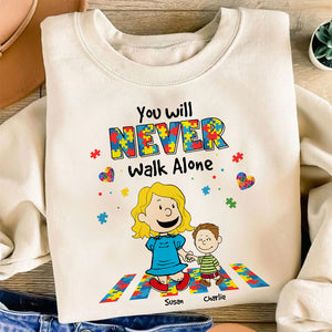Personalized Gifts For Autism Awareness Shirt Cartoon Parent And Kids 02KATI190225HH - Shirts - GoDuckee