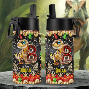 Dino Alphabet Letter Tumbler - Personalized Gifts For Kids 05tgti020725 - Tumbler Cup - GoDuckee