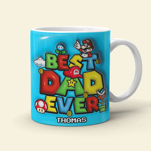 Best Dad Ever, Personalized Edge To Edge Mug, Custom Name Game Online Dad Mug 02NATI271023 - Coffee Mug - GoDuckee