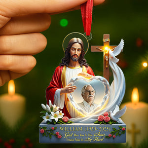 Heaven Jesus Ornament - Custom Photo Gifts For Loved Ones 04huti090925 - Ornament - GoDuckee