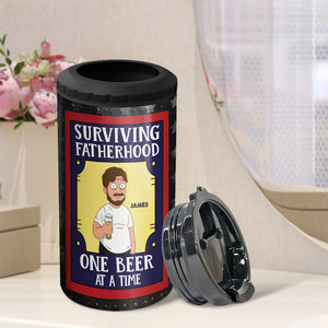 Surviving Fatherhood 03HUTI130623HH Personalized Can Cooler - Can Cooler - GoDuckee