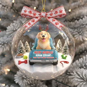 Cute Dog On The Car Ornament - Personalized Gifts For Dog Lovers 04tgti011025 - Ornament - GoDuckee