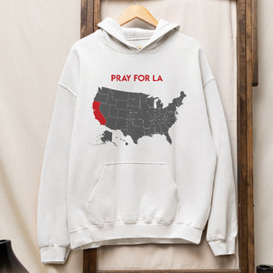 Pray for California Los Angeles Fire Strong Shirt California Map Shape - Shirts - GoDuckee