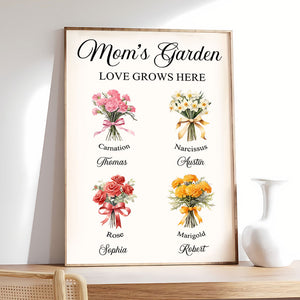 Personalized Gifts For Mom Canvas Print Mom's Garden 04acti121224 - Poster & Canvas - GoDuckee