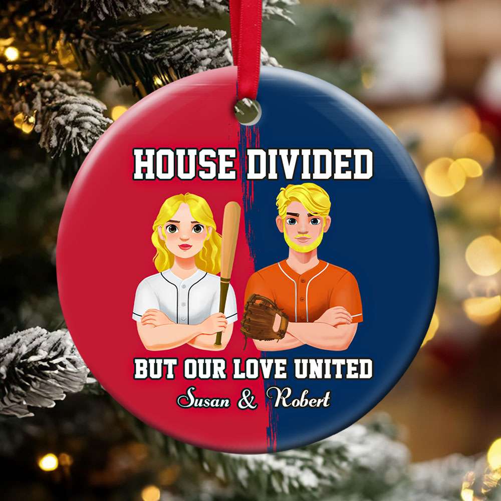 Personalized Gifts For Couple Christmas Ornament Baseball Couple 03HUTI141024HG - Ornament - GoDuckee