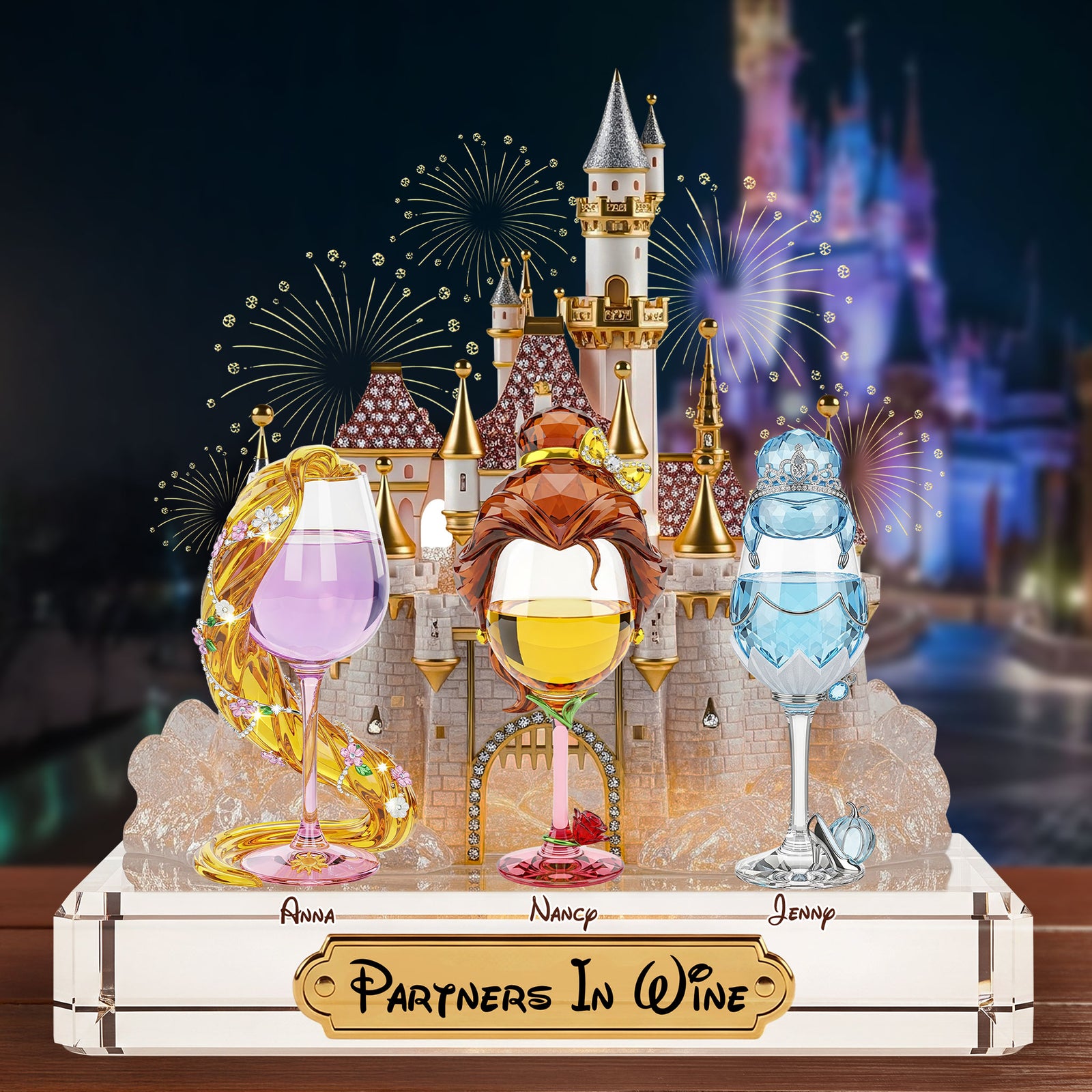 Drink Princess Besties Plaque - Personalized Gifts For Besties 04nati020625 - Shaped Plaques - GoDuckee
