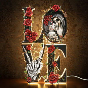 Romantic Skeleton Light Box Personalized Gifts For Couple 03HUTI091225
