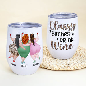 Friends Drink Wine Personalized Wine Tumbler - Wine Tumbler - GoDuckee