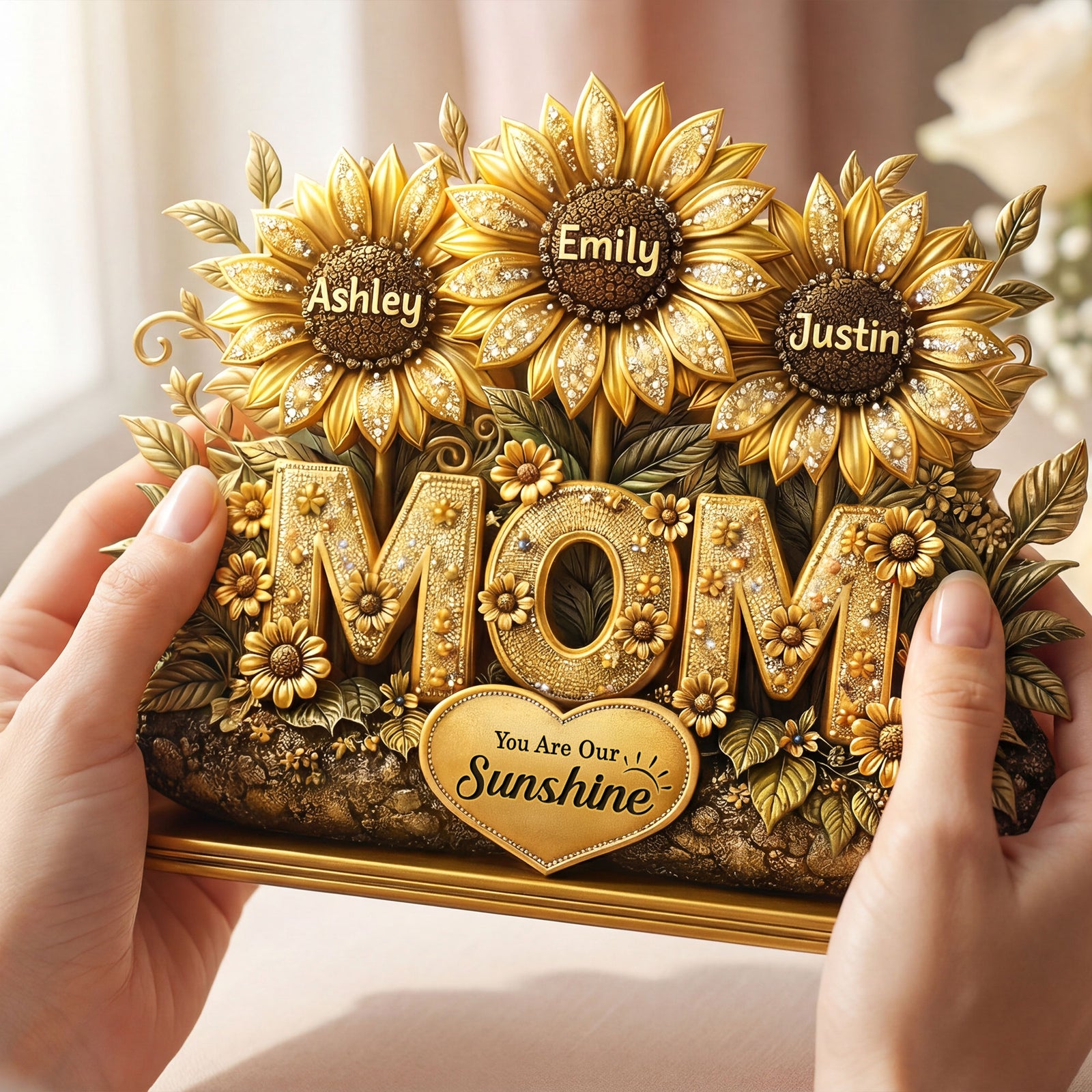 You Are Our Sunshine Acrylic Plaque - Personalized Gifts For Mother's Day 02TOTI030326 - Shaped Plaques - GoDuckee