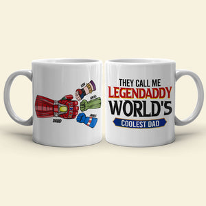 They Call Me Legendaddy, Gift For Dad, Personalized Mug, Fist Bump Dad Mug 04DNTI220523HA - Coffee Mug - GoDuckee