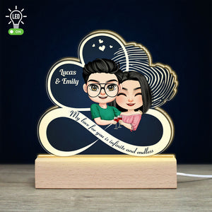 My Love For You Is Infinite - Personalized Led Light - Gift For Couple - Led Night Light - GoDuckee