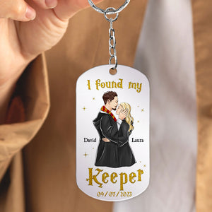 I Found My Keeper, Couple Gift, Personalized Keychain, Wizard Couple Stainless Keychain 02HTTI310723TM - Keychains - GoDuckee
