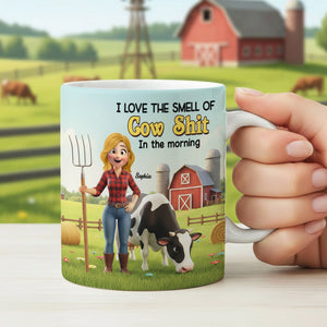 Cow Farmer Coffee Mug - Personalized Gifts For Farmer Coffee Mug 04NATI251125 - Coffee Mug - GoDuckee