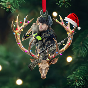 Custom Photo Gifts For Hunting Couple Ornament Christmas 03OHTI191124 - Ornament - GoDuckee