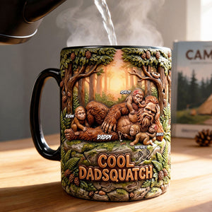 Lazy Chilling Sasquatch Dad Magic Mug, Personalized Gifts For Dads 03qhti070526 - Coffee Mug - GoDuckee