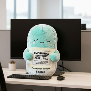 Emotional Support Pill Custom Shape Pillow, Personalized Gifts For Coworker 03QHTI151125 - Pillow - GoDuckee