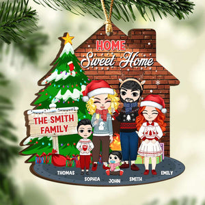 Home Sweet Home, Personalized Ornament, Gifts For Family - Ornament - GoDuckee