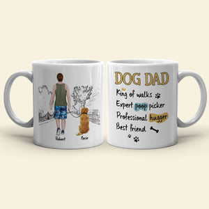 Dog Dad King Of Walks Personalized Coffee Mug DR-WHM-04nati050523 - Coffee Mug - GoDuckee