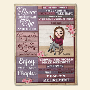 You Made And The Lives You Touched, Retirement Personalized Blanket - Blanket - GoDuckee