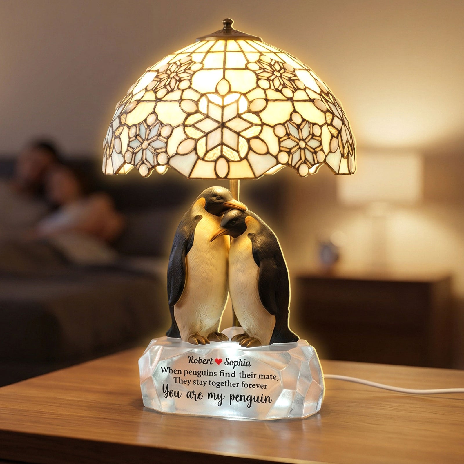 Always Us Penguin Acrylic Light Box – Personalized Gifts For Couples 05NATI100226 - Light Box - GoDuckee