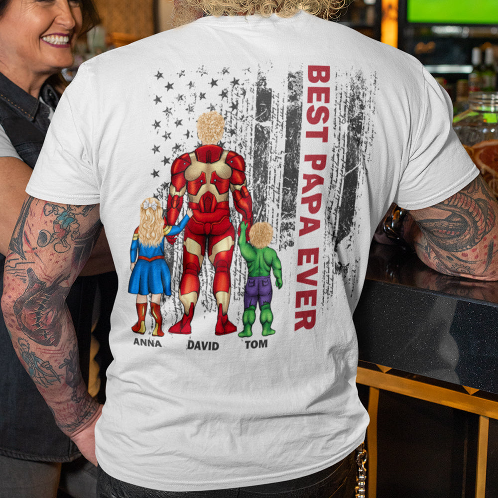 Best Papa Ever, Personalized Father's Day Shirt-7ACDT010523 - Shirts - GoDuckee