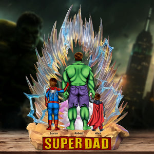 Super Dad Plaque - Personalized Gifts For Dad 01OHTI240425PA - Shaped Plaques - GoDuckee