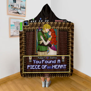 Personalized Gifts For Couple Hooded Blanket, You Found A Piece Of Heart 06TGTI091124HG - Blanket - GoDuckee