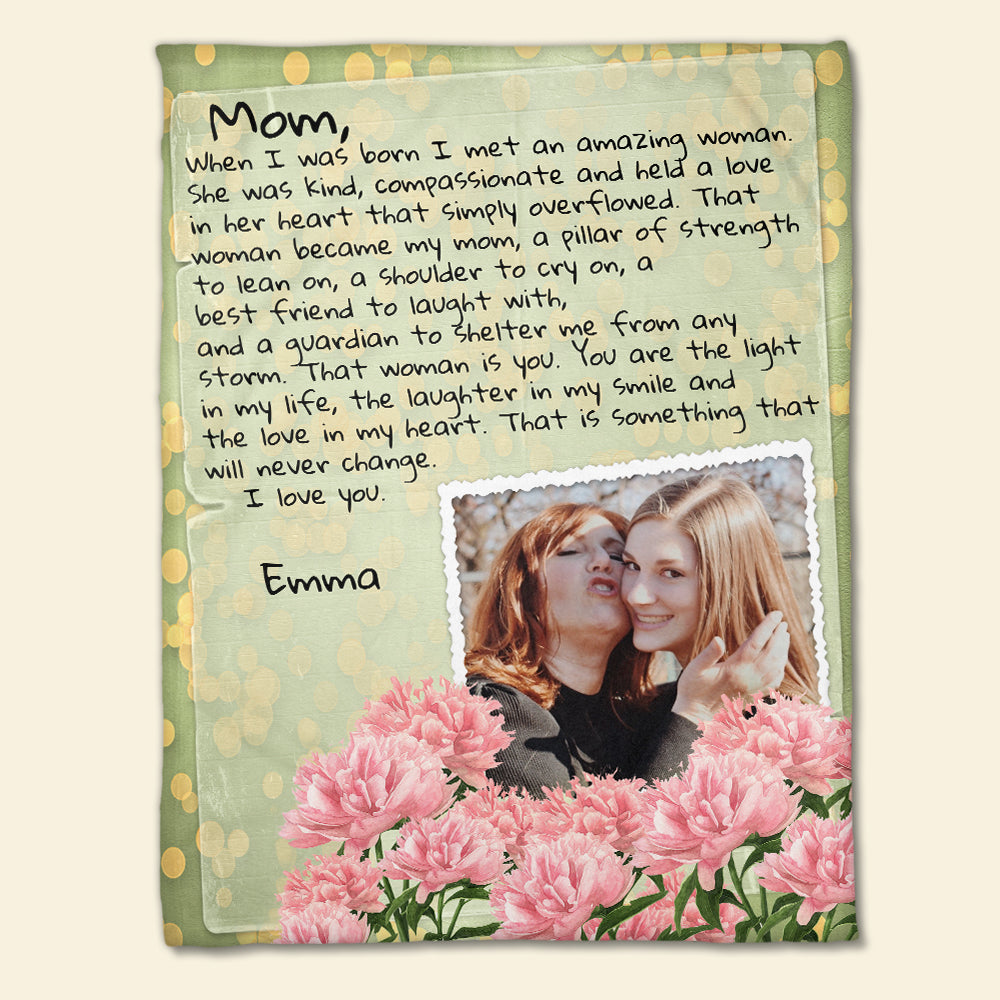 Mom, I Love You Pink Floral Personalized Gift Box Set