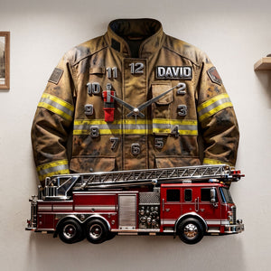 Firefighter Hero Hanging Wall Clock Personalized Gifts For Firefighter 03TOTI311225 - Hanging Wall Clock - GoDuckee