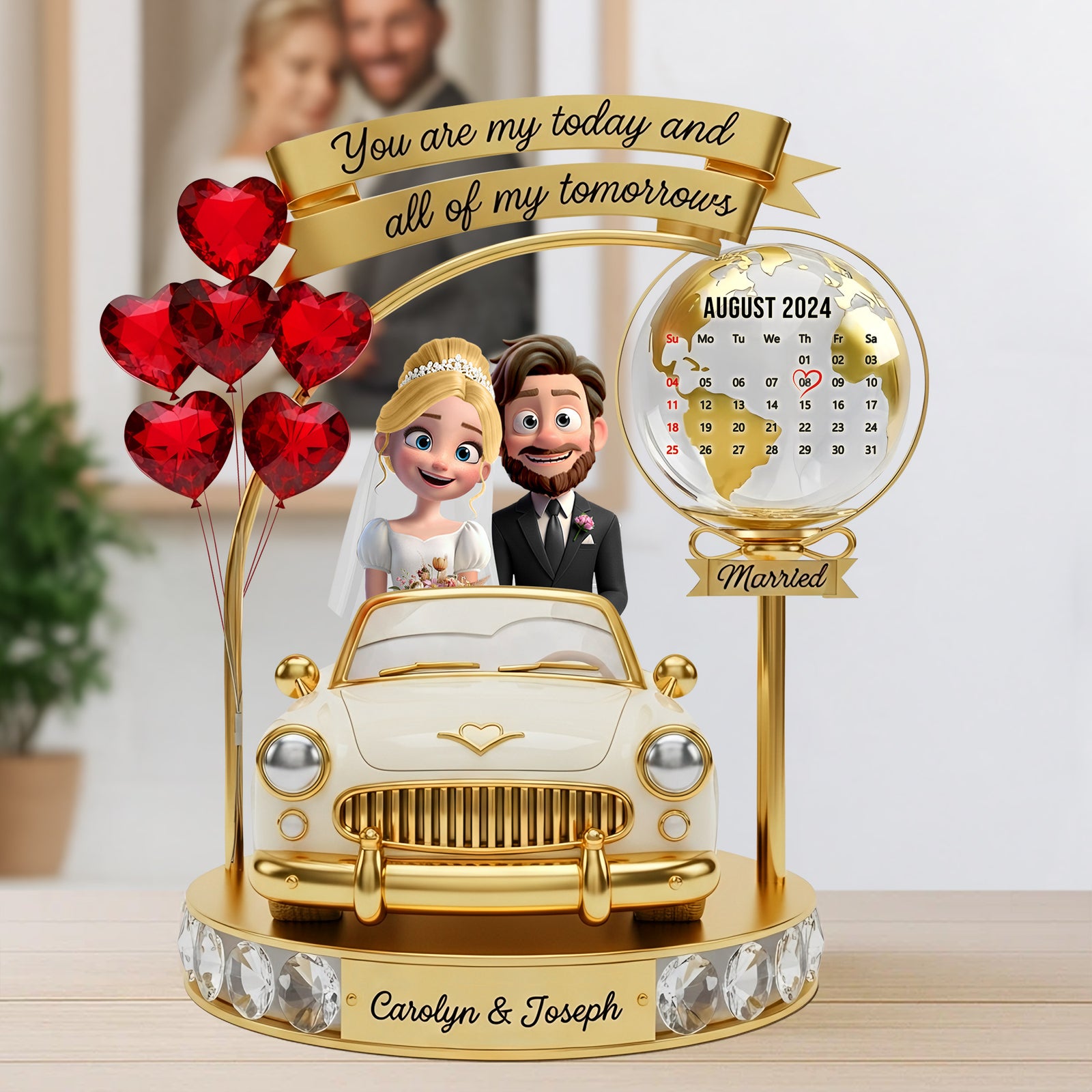 Anniversary Wedding Couple Plaque - Personalized Gifts For Couple 05tgti100725 - Shaped Plaques - GoDuckee