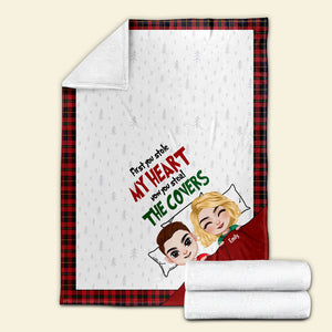 First You Stole My Heart, Now You Steal The Covers, Couple Gift, Personalized Blanket, Christmas Gift - Blanket - GoDuckee