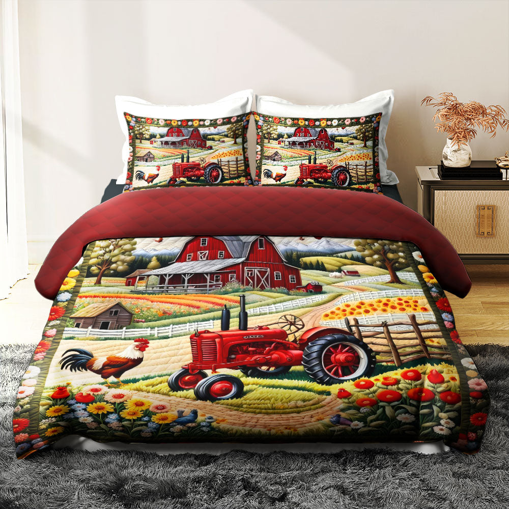 Gifts For Farm Lover Quilt Bed Set 06huti180125 - Blanket - GoDuckee