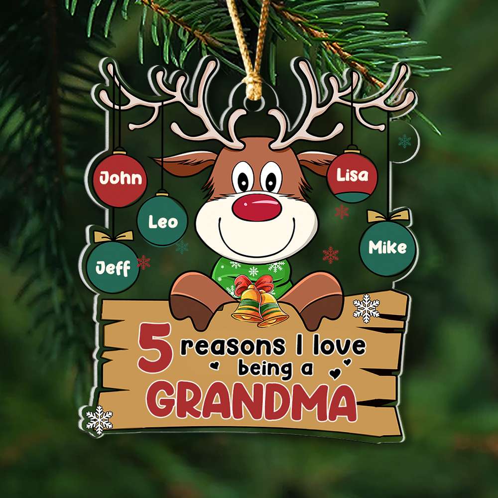 Reindeer Family Balls, Personalized Ornament, Gifts For Family - Ornament - GoDuckee